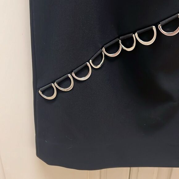 NWOT Carlisle 2 PIECE Black Metal Suit Skirt Set Sz M Formal Business Attire - Picture 4 of 9